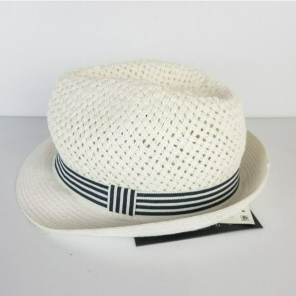 INC International Concepts Open-Braid Fedora -White - Picture 3 of 3
